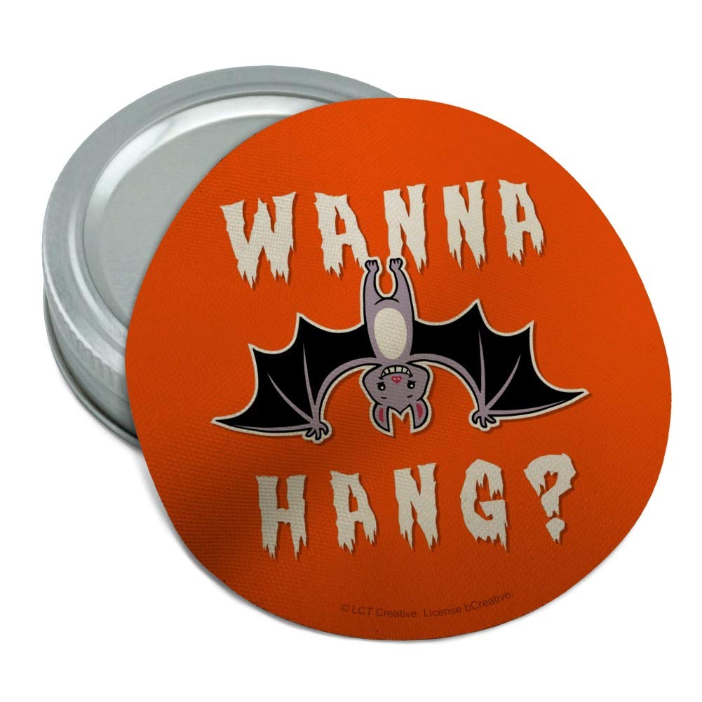 Wanna Hang Want Bat Funny Humor Round Rubber Non-Slip Jar Gripper Lid Opener