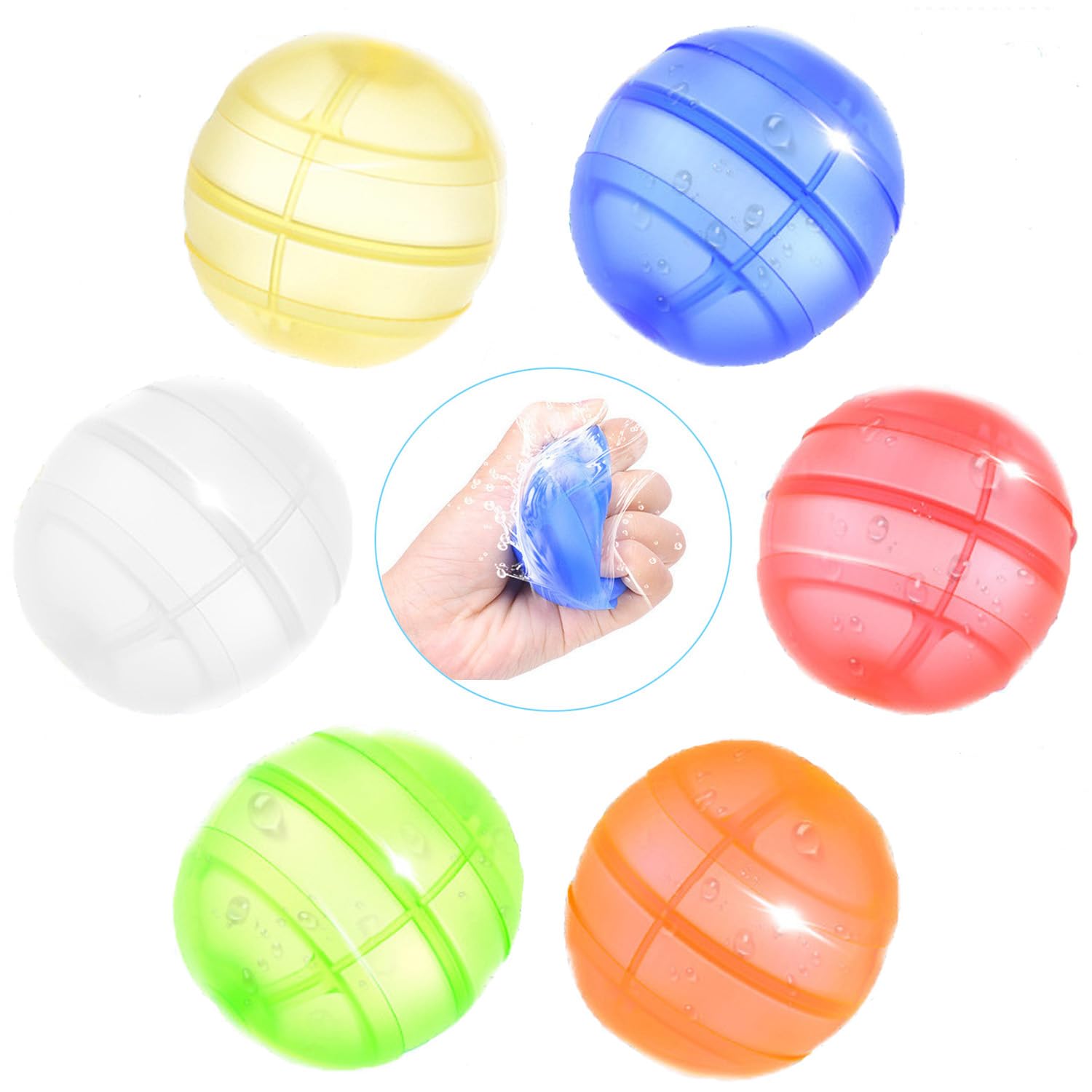Reusable Water Balloons Magnetic Self-Sealing Water Bombs Outdoor Summer Water Toys Beach Toys for Pool Party Games