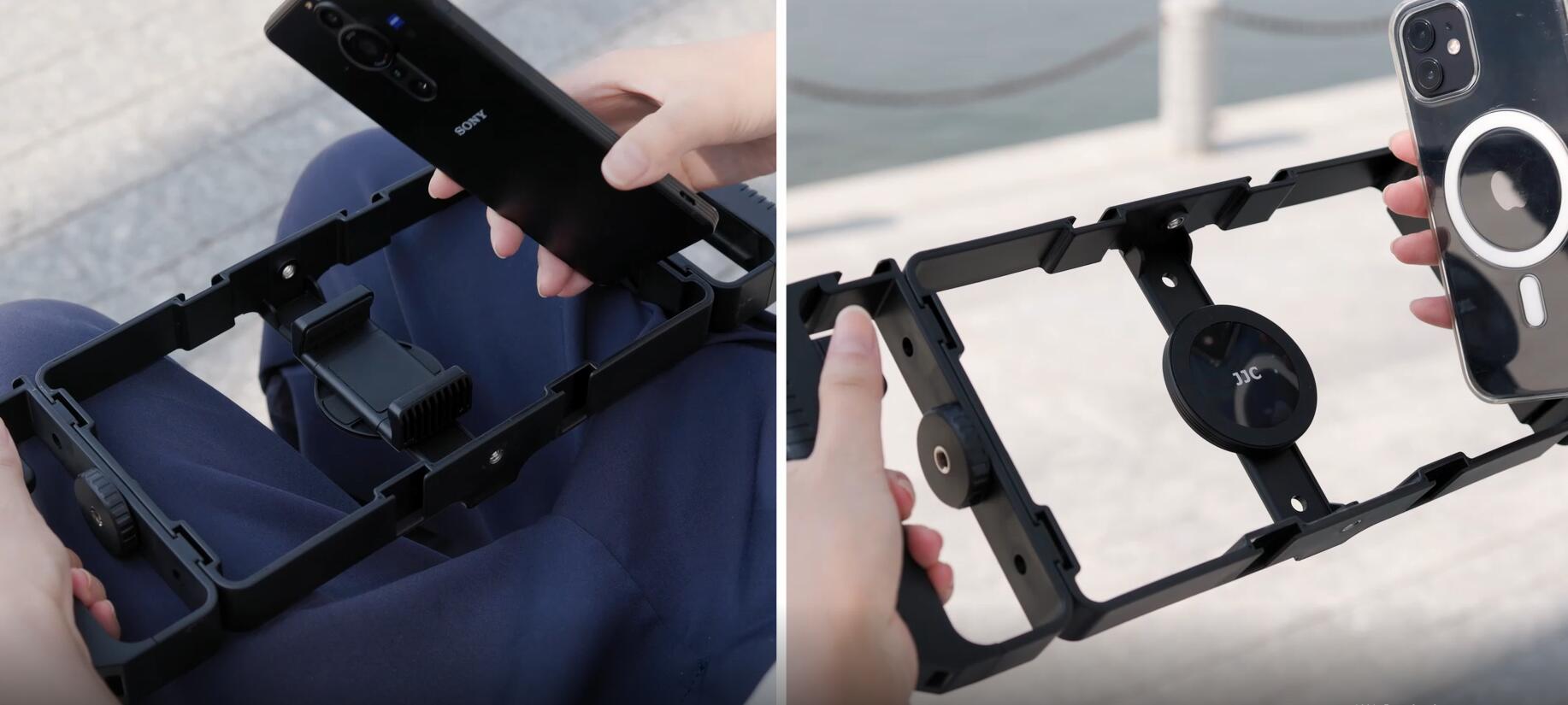 Supporto Smartphone Per Video Con Stabilizzatore - Impugnatura Con Otturatore Remoto Per IPhone E Android - Foto 12