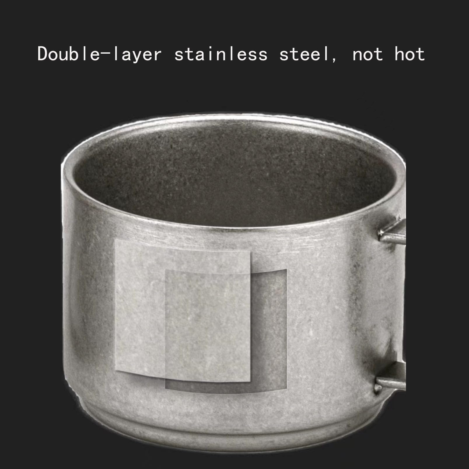 Tazas de Cafe，5 Tazas de Café Apilables de Acero Inoxidable con Soporte de Metal, Taza de Café Vintage de Acero Inoxidable 304, Juego de Tazas de Espresso, Tazas para Café, Té, Cacao, Leche