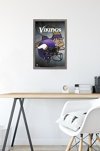 Miniatura 6 de Trends International NFL Minnesota VIkings - Póster de pared para casco 16, 22.375 x 34 pulgadas, paquete de póster y montaje