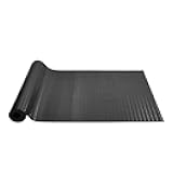 Diamond-Plate Flooring Roll, SBR Rubber Mat, Easy to Clean, Gym & Garage Industry, Black