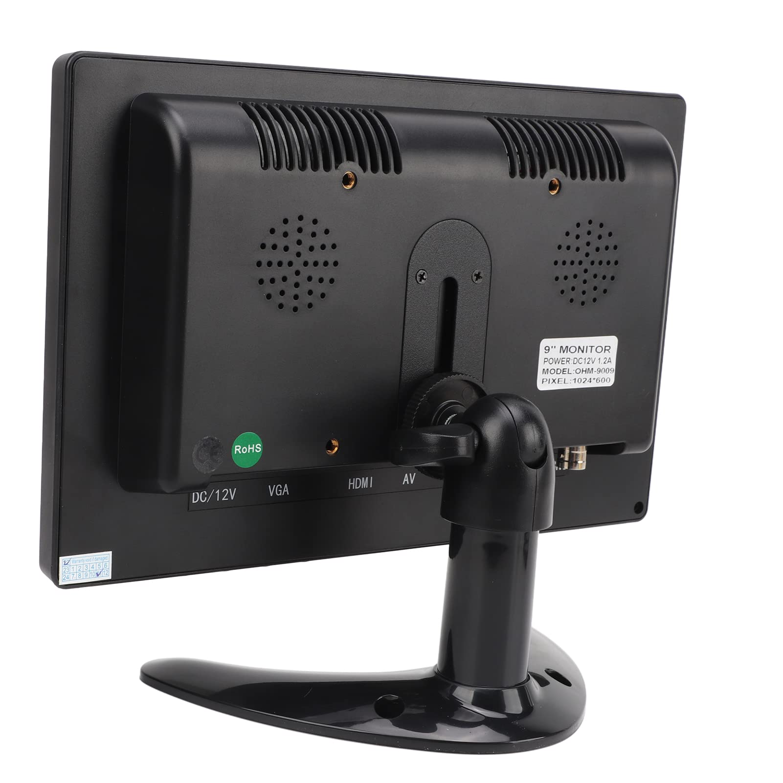 Przenośny Monitor TFT LCD o Przekątnej 19 Cali z Wejściem HD AV BNC USB DC do Telewizora Komputerowego (wtyczka UE)