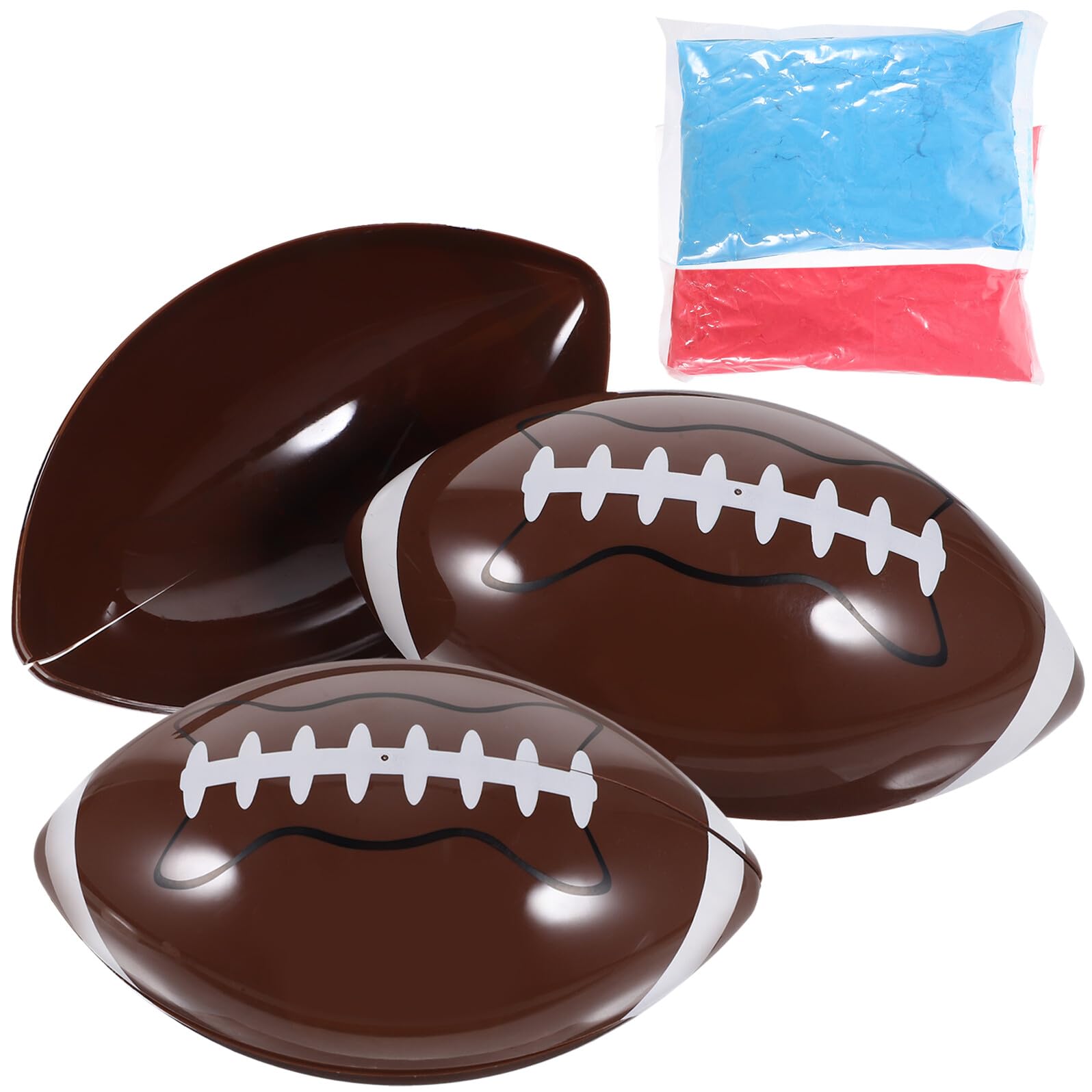 Veemoon Gender Reveal Ball mit Pulver Rugbyball Party Dekoration für Babyparty und Geschlechtsverkündung Leichtes Farbiges Pulver für Gender Reveal Partys