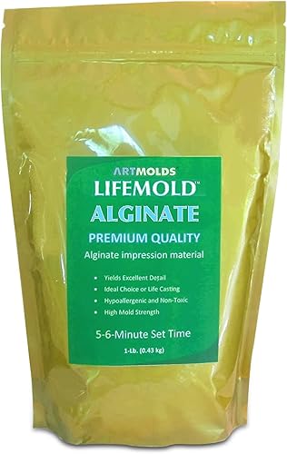LifeMold, alginato, material de moldeado apto para la piel, 1 libra.