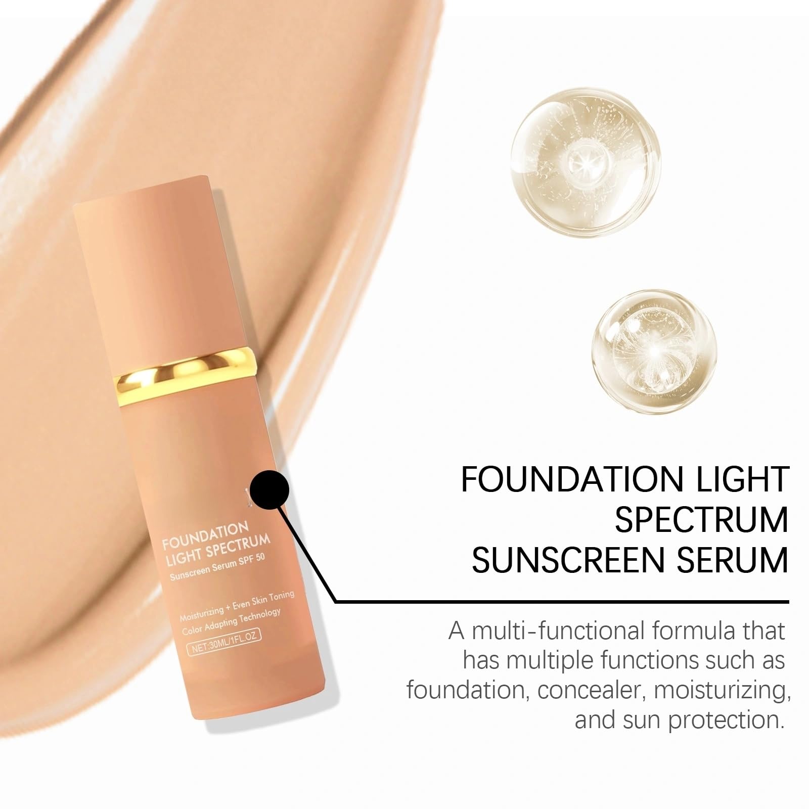 Amazon.com : Vichay Foundation Light Spectrum Sunscreen Serum High