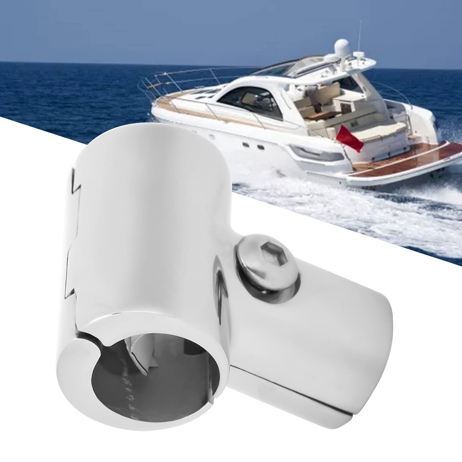 Buachois Connecteur en T, Connecteur Fendu en T en Acier Inoxydable, 3 Voies Raccords de Tuyaux de Raccordement de Tubes, Accessoires Matériels pour Bateau