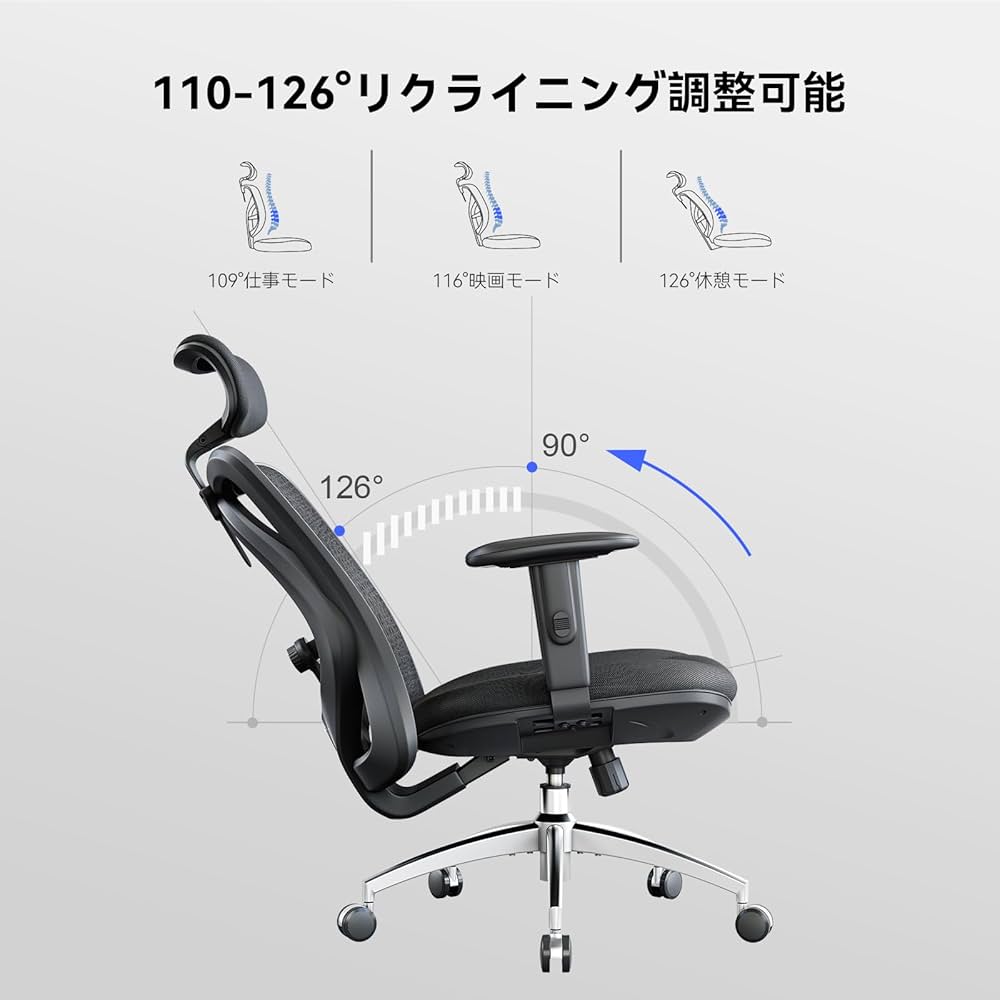 SIHOO オフィスチェア 椅子 テレワーク 疲れないSIHOO M18ブラック 楽天市場】【フットレスト仕様】SIHOO M18 オフィスチェア