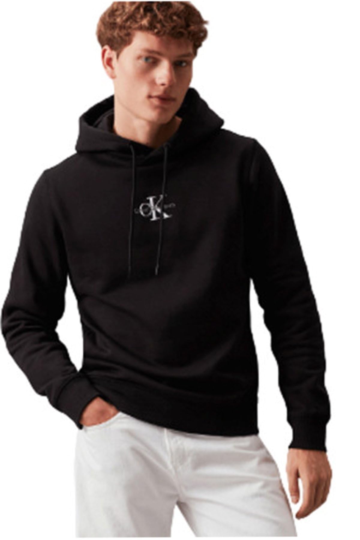 Calvin Klein Blu Cotton Men Sweatshirt - XL