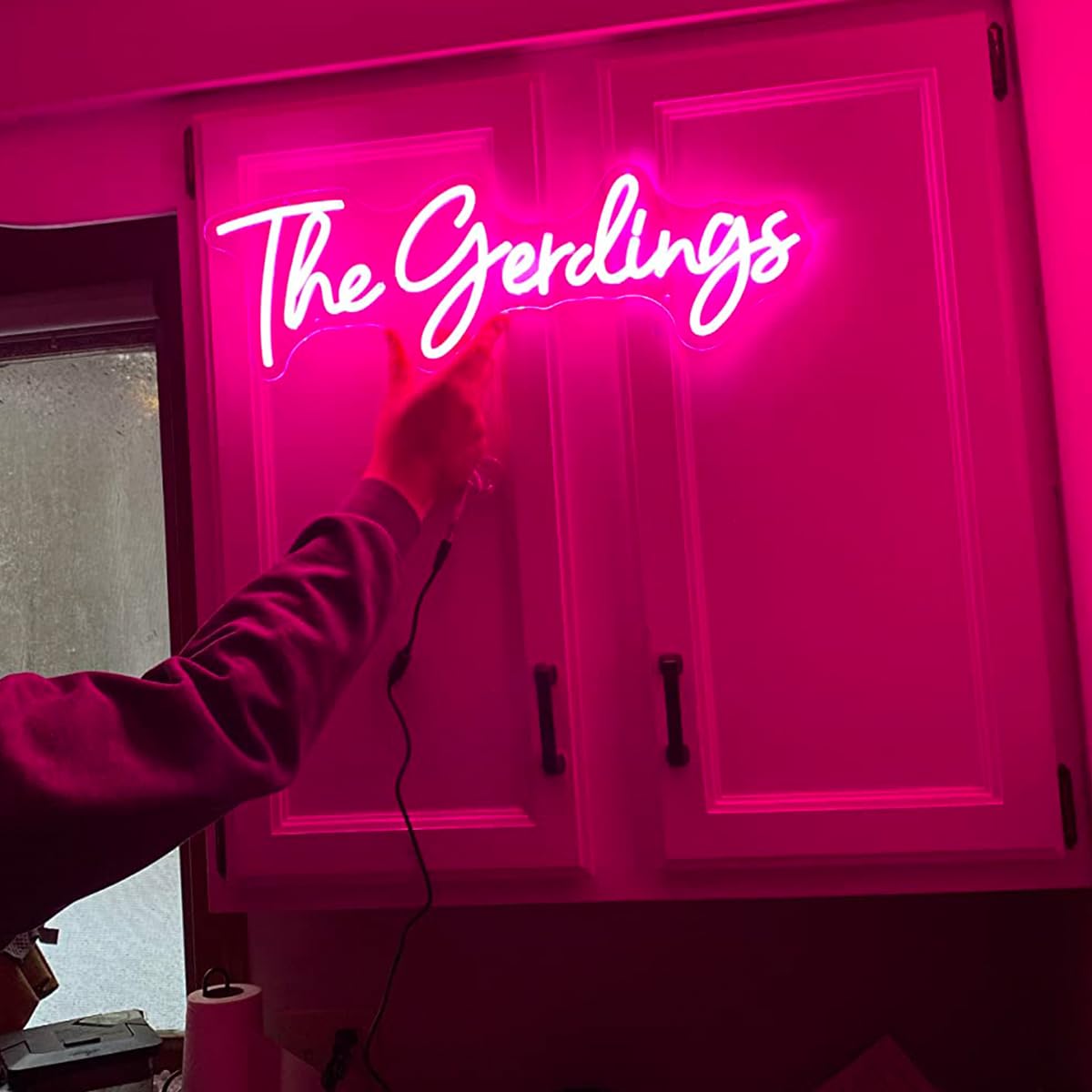 Custom Neon Signs, Remote Control Neon Lights Signs for Wall Decor Personalized Neon Light for Halloween, Merry Christmas, Thanksgiving Day, Large Neon Sign for Birthday Party Bar Game