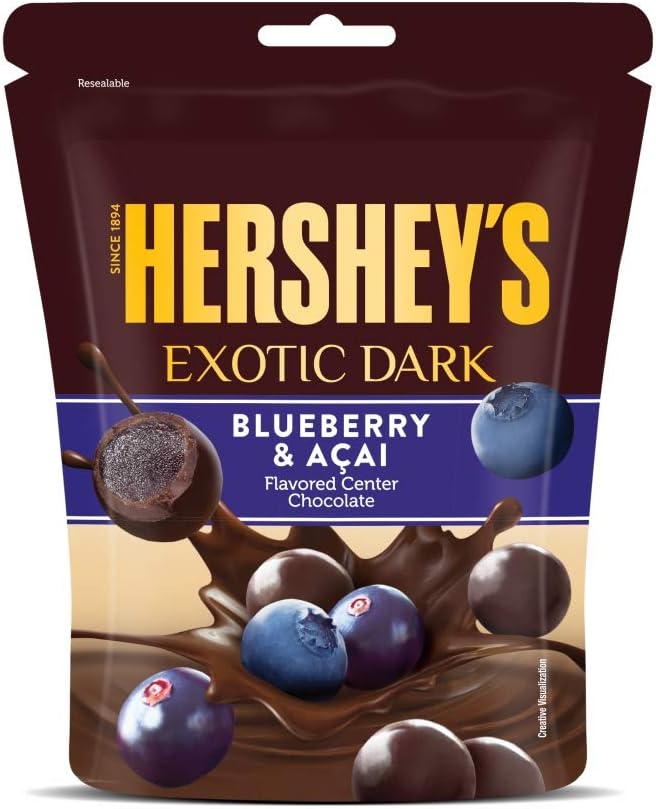 HERSHEY'S Exotic Dark Blueberry & Acai Flavor | Dark Cocoa Rich Chocolates 100gram