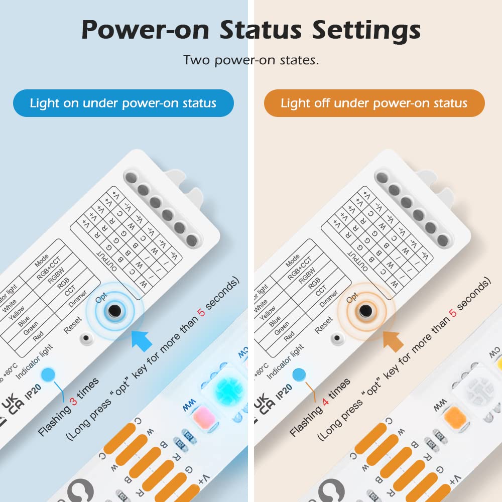 GLEDOPTO LED ZigBee Control Unit for LED Stripe Plain CCT Ciepły White Cool White RGBW or RGBWW and RGB+CCT WRGBWW Compatible withHue*, Alexa Echo, SmartThings (5 w 1 kontroler)