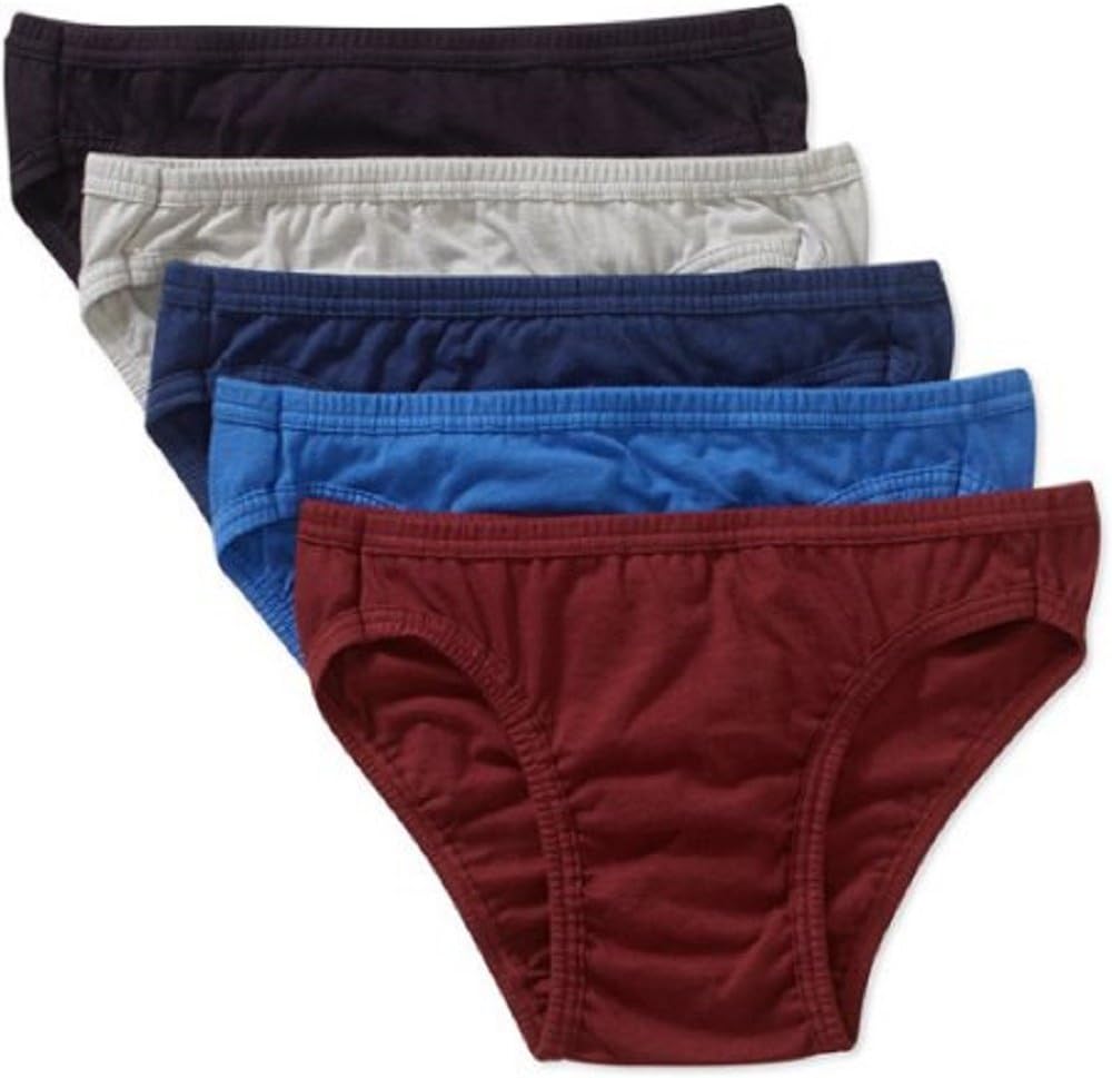 Life by Jockey Mens 100% Cotton Bikini Underwear (5 Pack), Assorted Colors (Small (28 - 30 Waist))