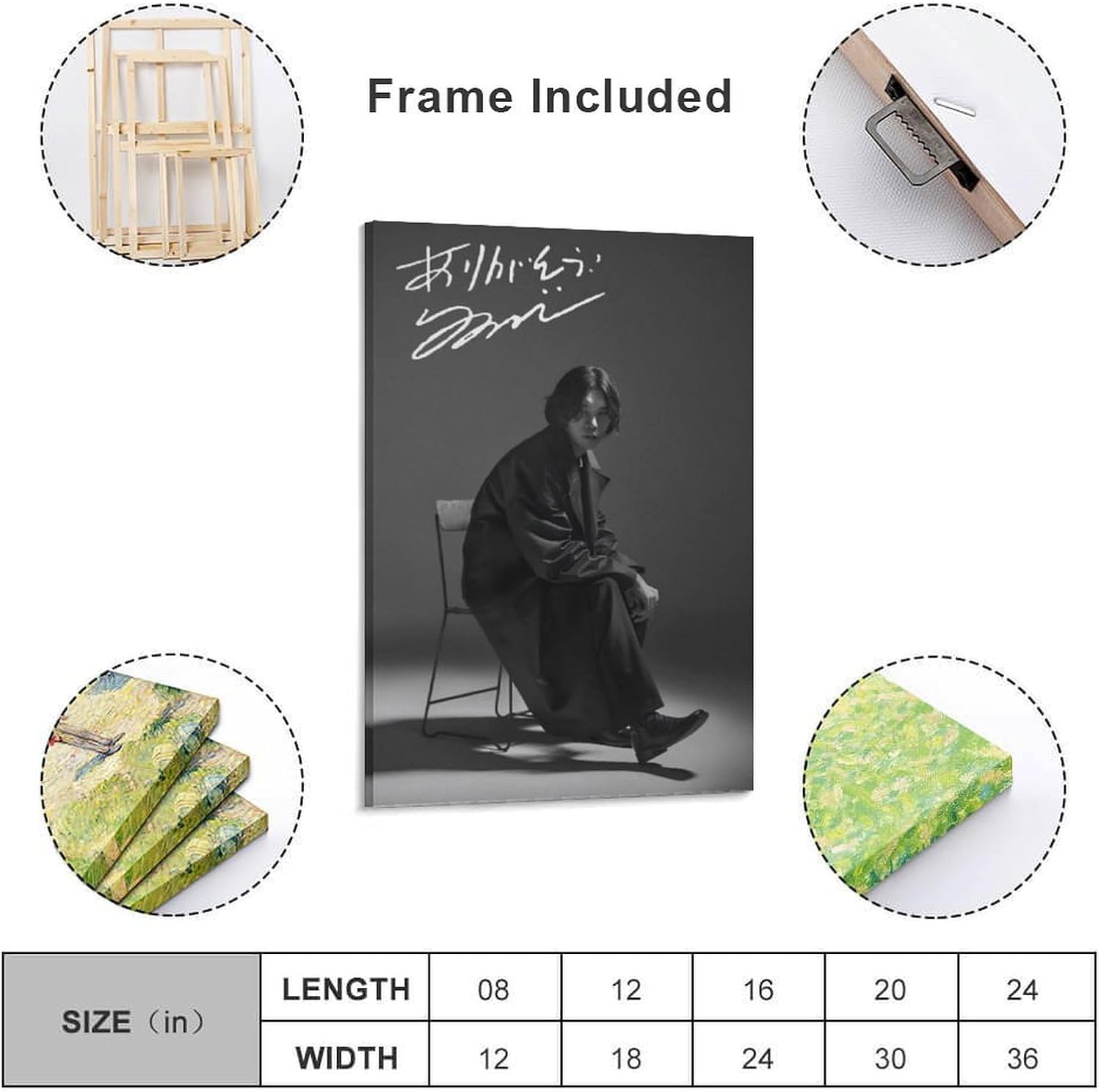 米津玄師アートポスター プリント 部屋飾り ウォールアート ベッドルーム 版画 インテリア12x18inch(30x45cm)