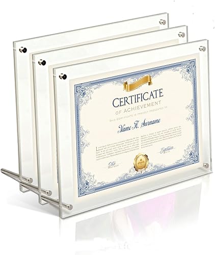 Miniatura 7 de Soportes de acrílico de la pulgada del marco 6X8 de la foto o marcos de la ejecución, marco de la foto del certificado del archivo