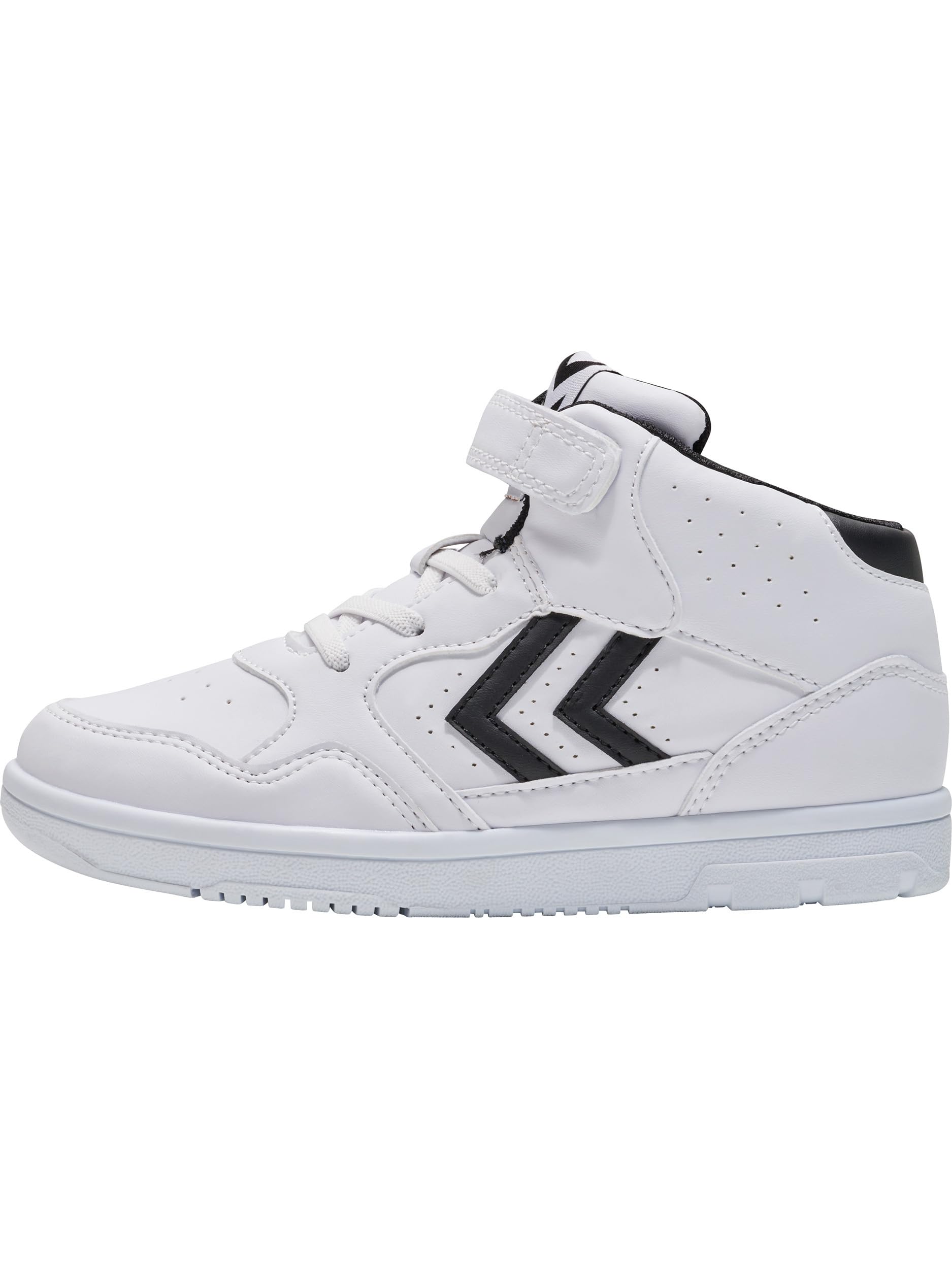 hummel Camden High Children's Trainers, White Black, 12.5 UK Child