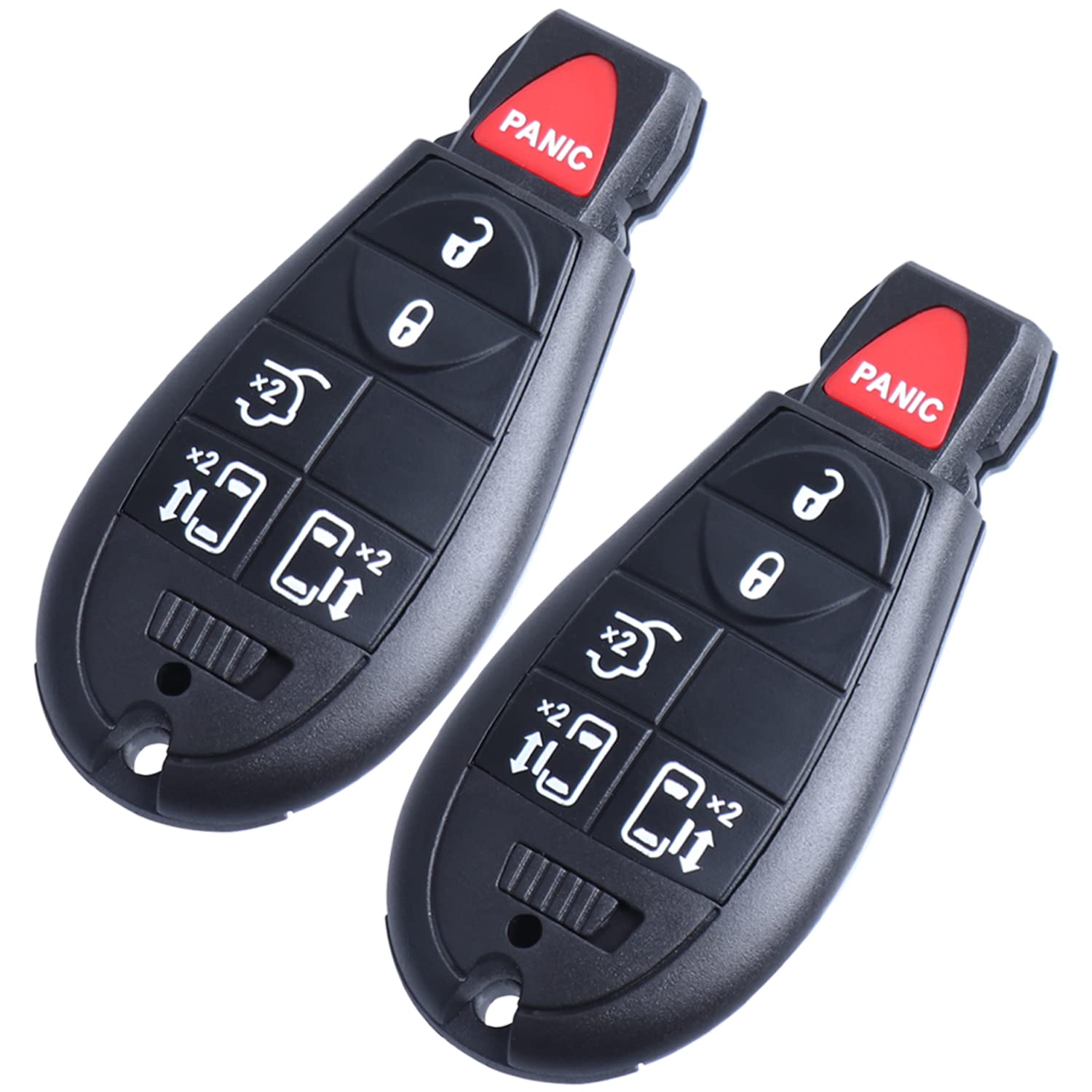 2 x Key Fobs Replacement Keyless Entry Remote Control Fits for Dodge Grand Caravan/Chrysler Town and Country 2008-2018 (M3N5WY783X IYZ-C01C)