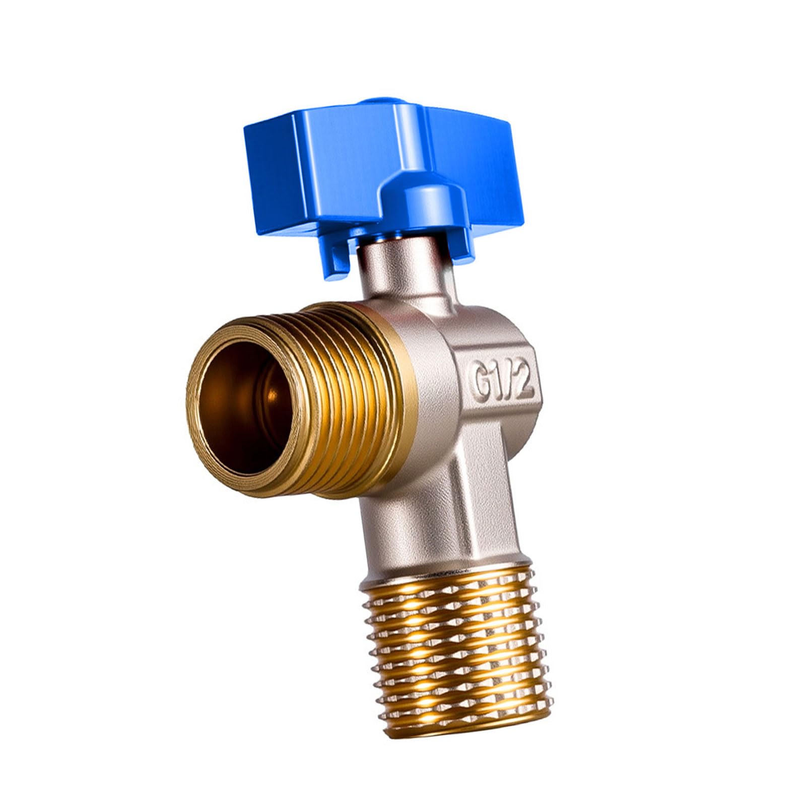 Hdoytxxm Blue Water Flows Control 1 / 2Inch Turn Angles Stop Valves Hot/Cold Shut Off For Heating And Plumbing Systems Flows Control Shower