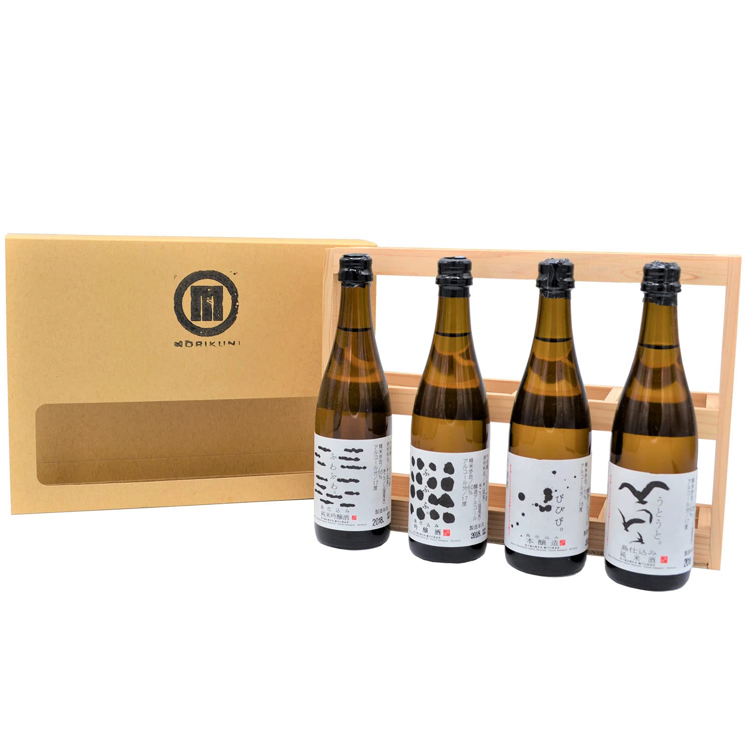 Amazon.co.jp: 小豆島酒造 日本酒 利き酒セット (100ml × 4本 / ふふふ