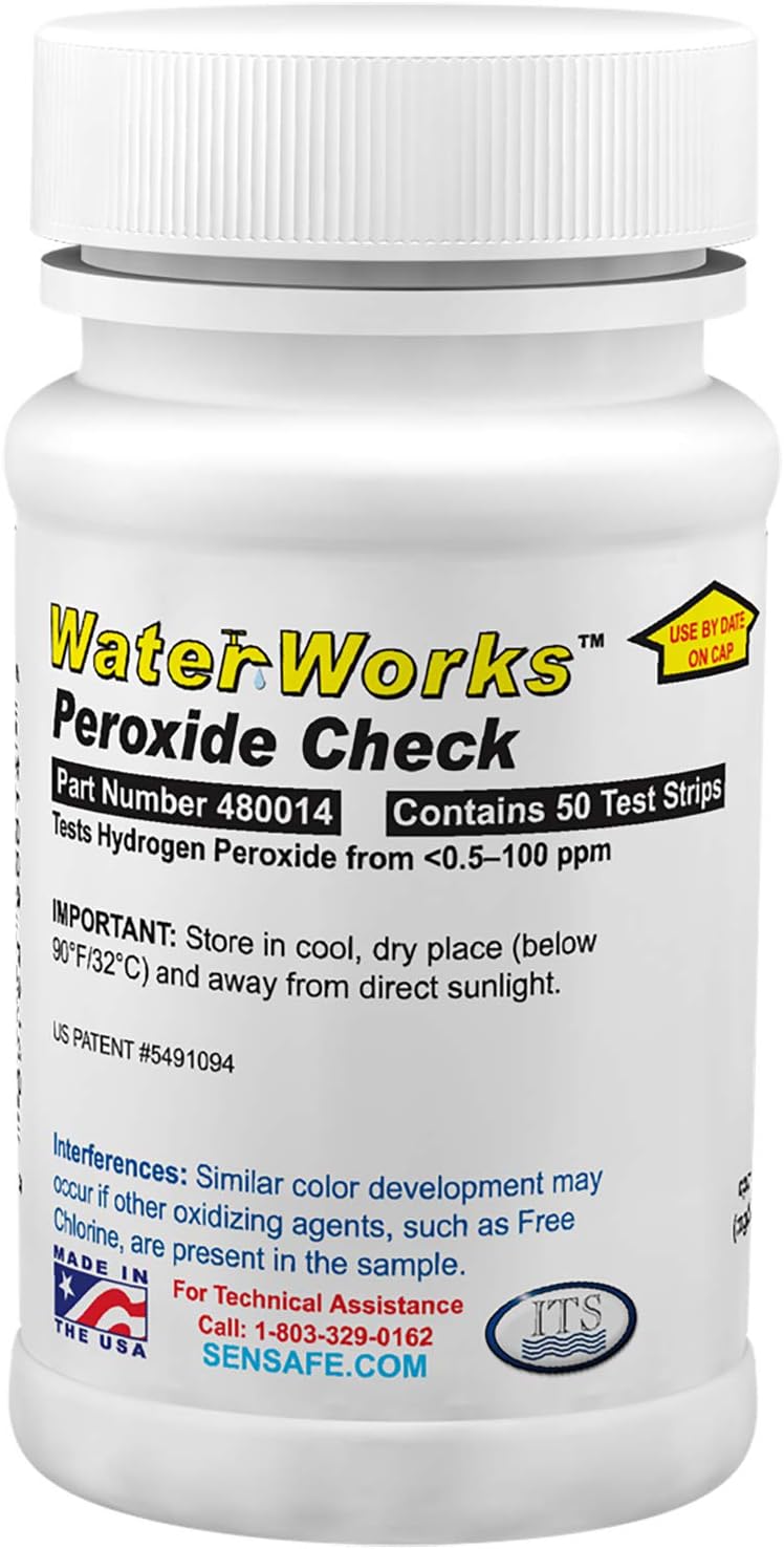 Waterworks Peroxide Check Water Test Strips (50 Strips)