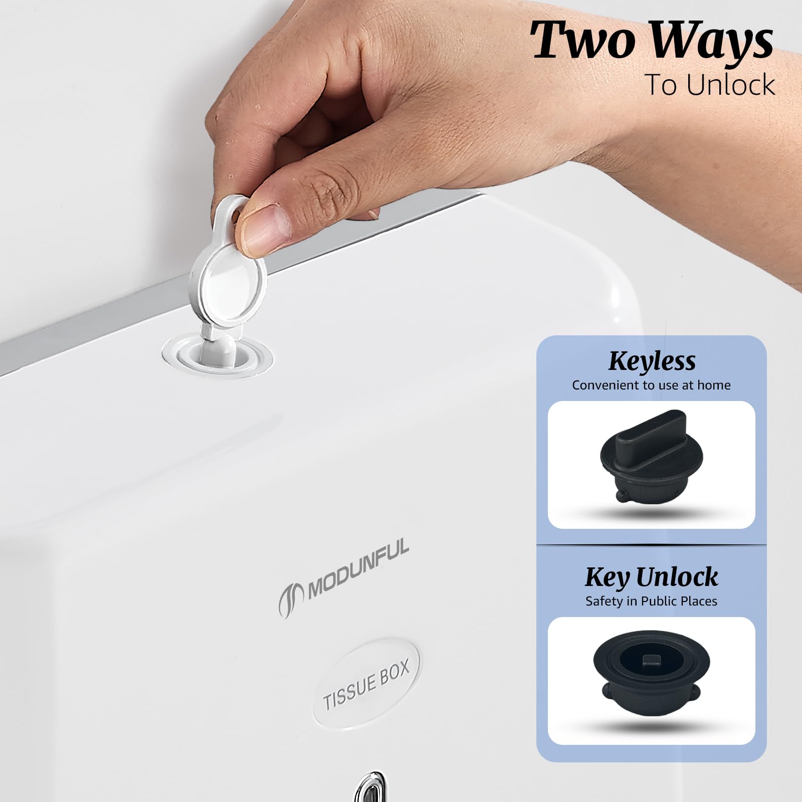 modunful Dispenser Carta Asciugamani a Parete, Distributore di Asciugamani per Tovaglioli Piegati 200+ Fogli, Dispenser Salviette Bagno Commerciale, Bianco