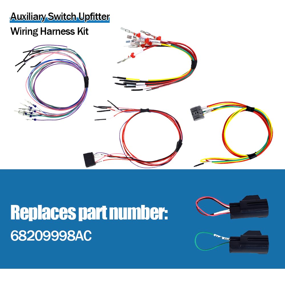 Amazon.com: CULMKARI Auxiliary Switch Upfitter Wiring Harness Kit Fits for  2013 2014 2015 2016 2017 2018 Dodge Ram 3500 4500 5500 Replaces 68209998AC  : Automotive