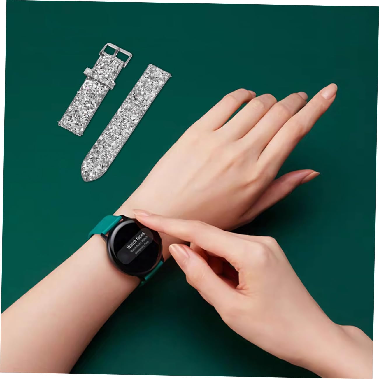 Artibetter 3 Pièces Sangle 3 Bandes Bracelet De Montre Bling Ceinture De Montre De Remplacement Bracelet De Remplacement De Montre-bracelet Montre De Remise En Forme Bracelet Femme Faux Cuir
