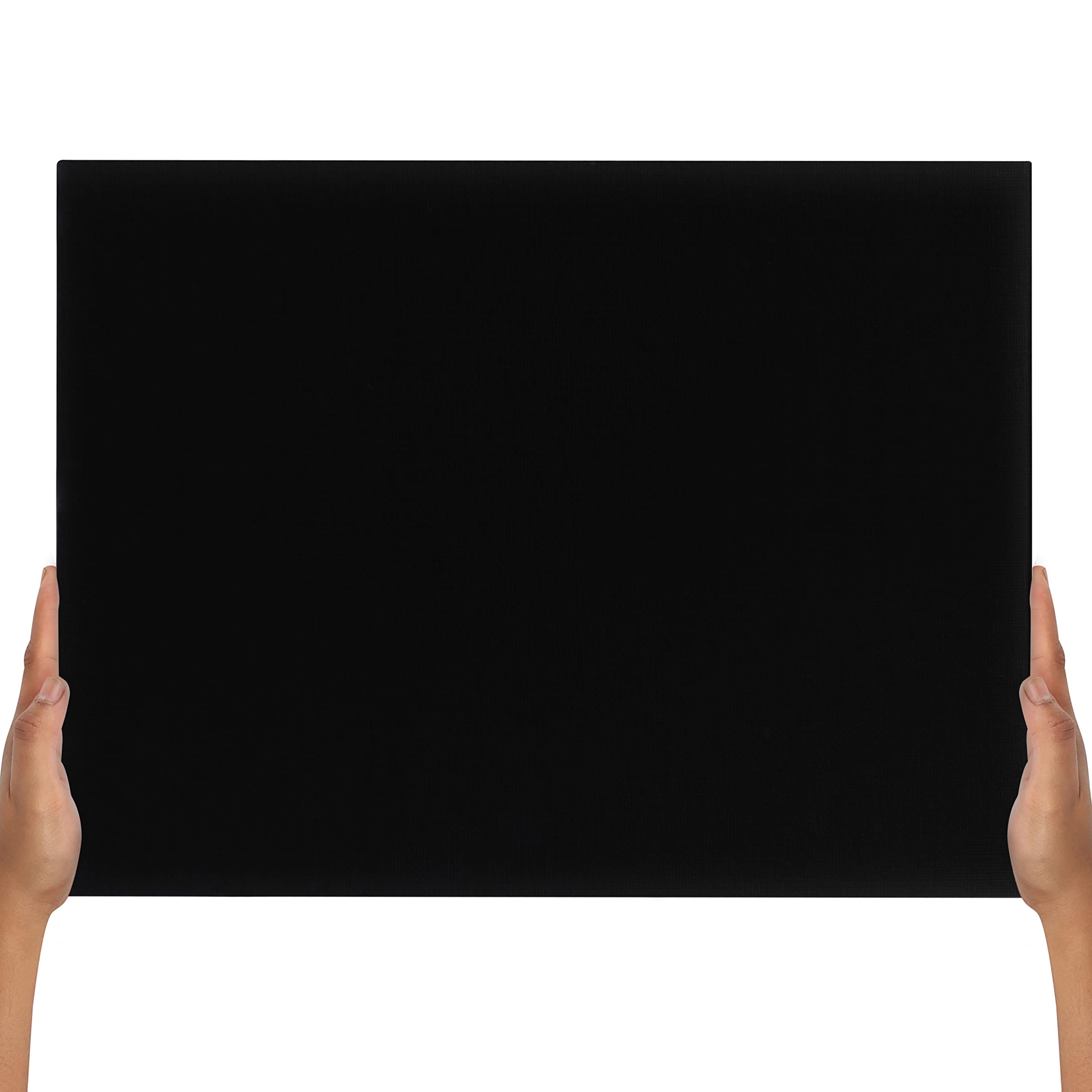 Belle Vous Confezione da 4 Tela per Dipingere Nere 40 x 50 cm Pannelli Tela Pre-Tesa per Pittura ad Olio e Acrilico