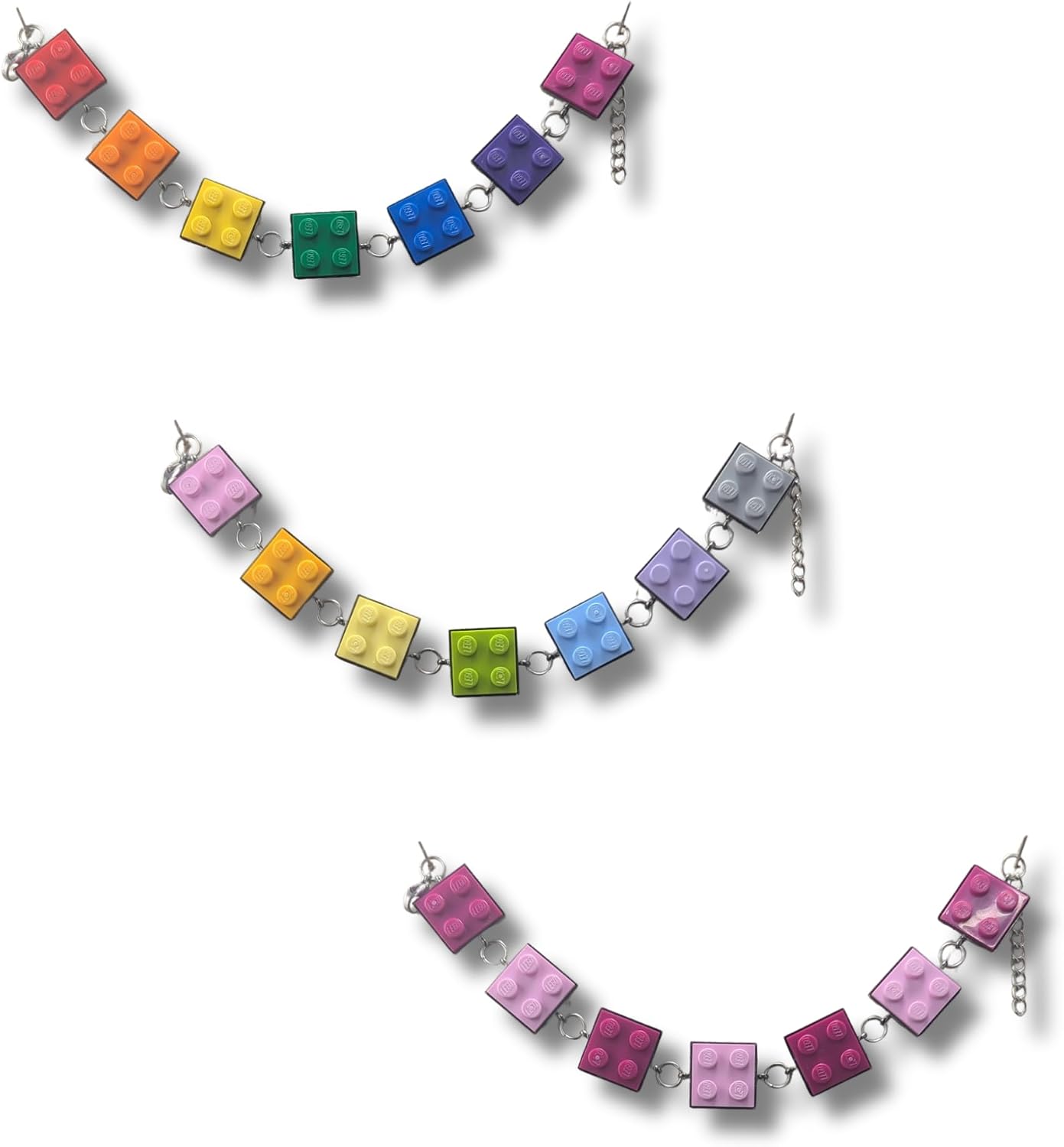 Bezel Brick Bracelet, Colorful accessory for playful style