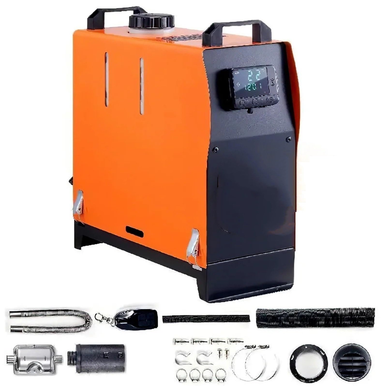 ogrzewacz samochodowy Podgrzewacz Powietrza Na Olej Napędowy 5 KW, Samochodowy 12 V, Z Przełącznikiem LCD, Tłumik