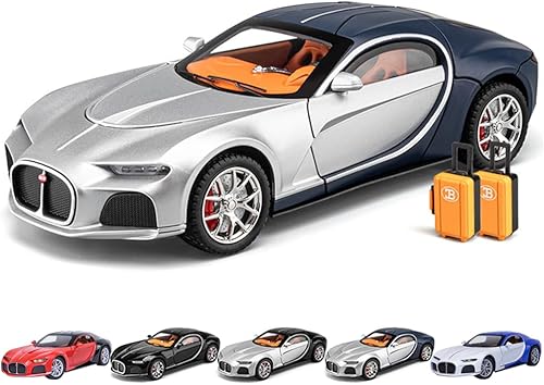 Miniatura 1 de Modelo de auto 124 Bugatti de juguete, modelo de auto fundido a presión de aleación atlántica para niños, regalo de cumpleaños, fiesta de Navidad,