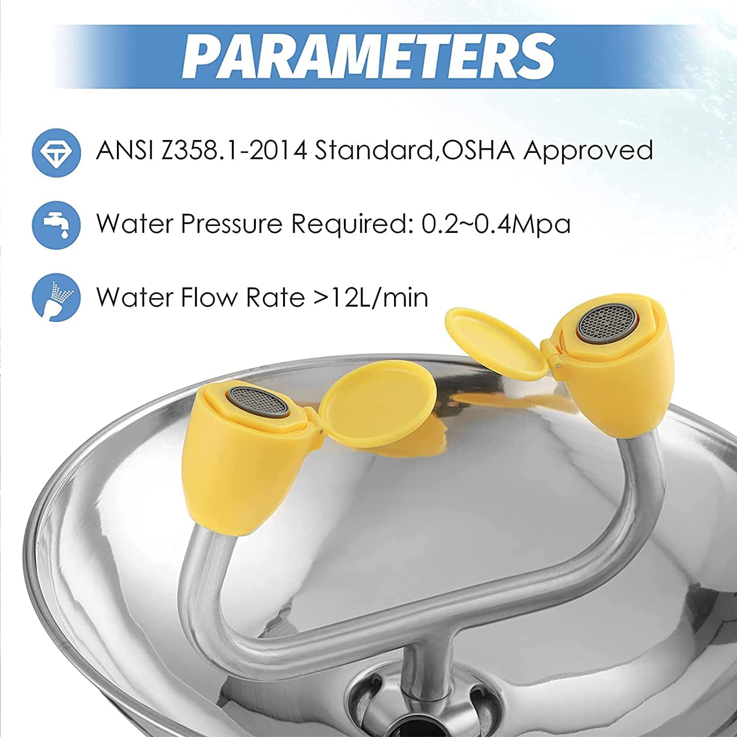 Buy PFZL Stainless Steel Wall ed Eye Wash Station Emergency Eyewash