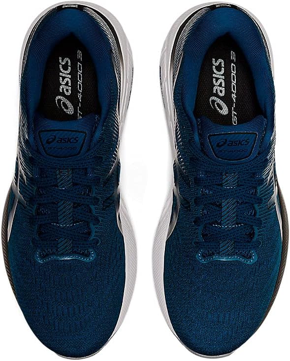 Top-down view of ASICS GT-4000 3 running shoes, showing lacing