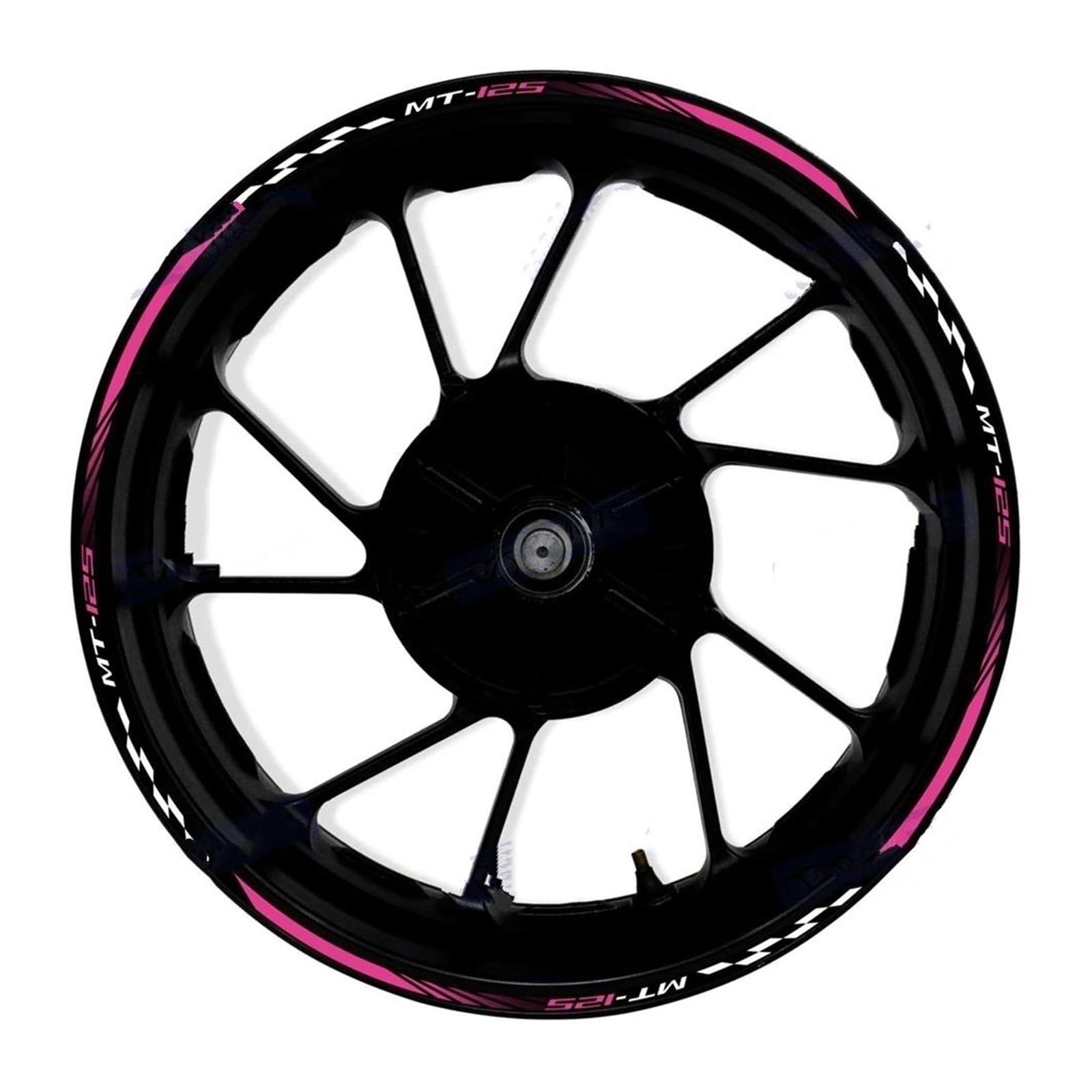 Motorcycle Wheel Stickers Night Reflective Decorative Rim for Yamaha MT-125 MT125 Wheel Rim Sticker(Color21)
