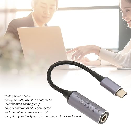 Miniatura 4 de Diyeeni DC 5.5x2.5mm to USB C Power Cord, Input to USB C Male Power Charging Cable, with Auto Identification, Compatible with Tablets, Phones,