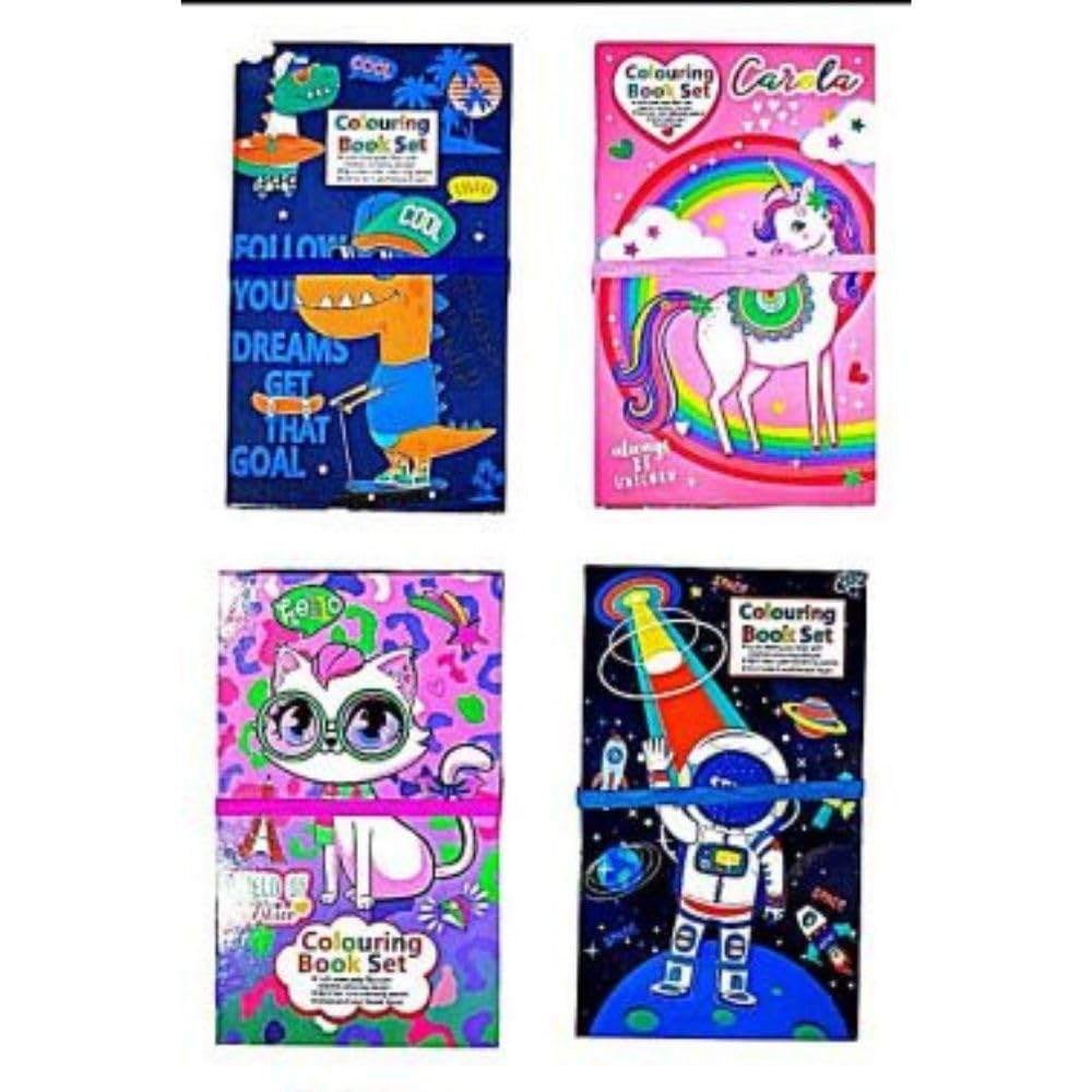 Khwaish Toys | Coloring Book Set for Kids | Creativity and Imagination | Gifting Options for Children | Boys and Girls | Toddlers | Various Themes | Birthday | Fancy and Stylish Designs | Multicolor |