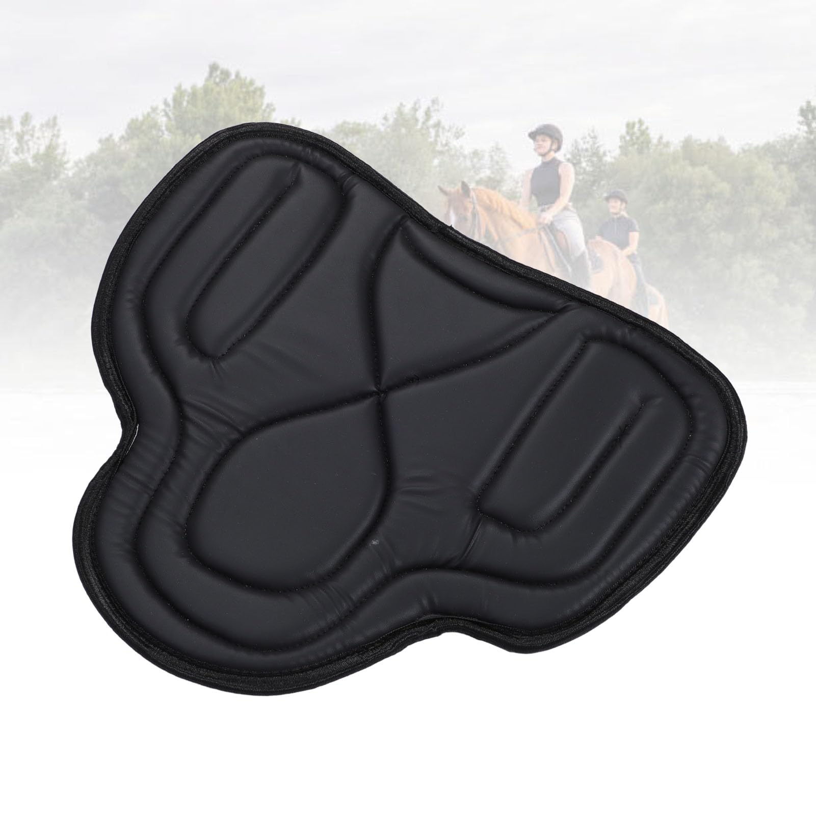 Bnineteenteam Pad, Almohadilla de Montura Occidental, Almohadilla de Equitación Ecuestre, de Silla de Montar Premium PU, un Diseño Espesado de Amortiguación Transpirable para una Comodidad Mejorada