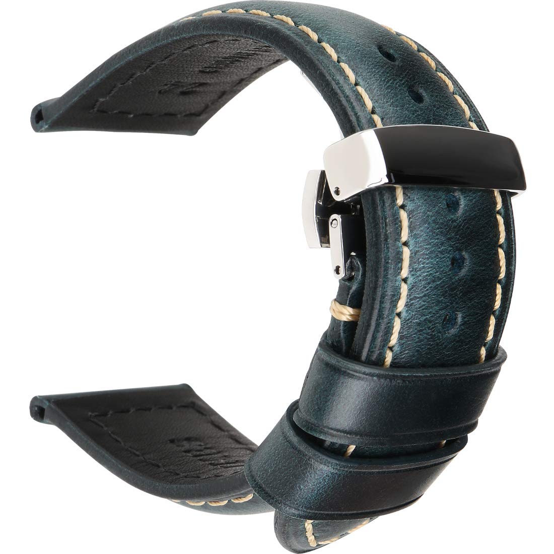 REZERO Watch Band, Vintage Oil Wax Leather Watch Straps 18mm 19mm 20mm 21mm 22mm 23mm 24mm 26mm Watch Belt for Men Women