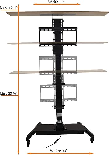 Miniatura 18 de Touchstone Valueline - Elevador inteligente motorizado para televisores de 26 a 50 pulgadas, RF y control remoto con cable, 28 alturas, capacidad