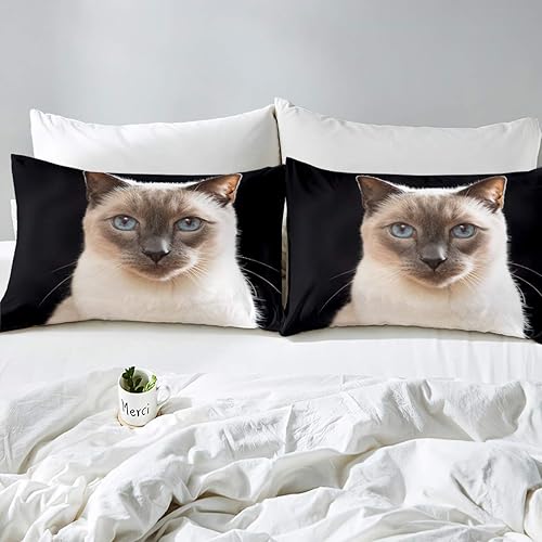 Miniatura 9 de Feelyou Juego de funda de edredón para cachorros, diseño de perro carlino marrón, para niños y niñas, con temática de animales en 3D, funda de