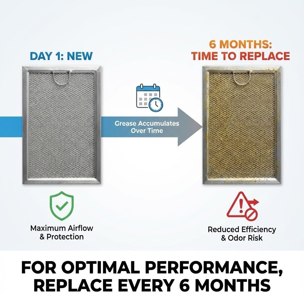 OEM Quality Microwave Charcoal&Grease Filter Set Filter for GE JVM7195SK6SS,PNM9216SK5SS, JVM7195EK5ES,JNM7196DK5BB, JVM7195DK5WW,JNM7196SK6SS