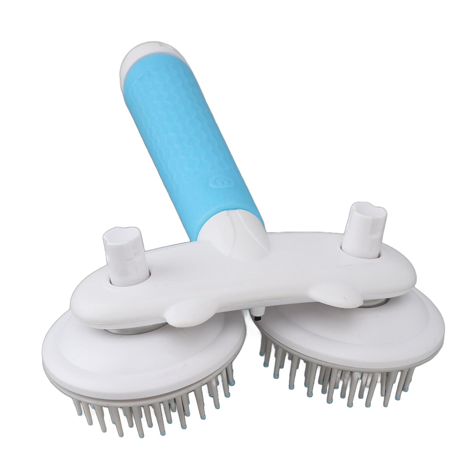 Pet Massager, Effective Hair Removal Cat Massager Dog Massager Handheld Negative Ion Massager Battery Operated Electric Pet Massager for Long Haired Cats and Dogs (Blue)