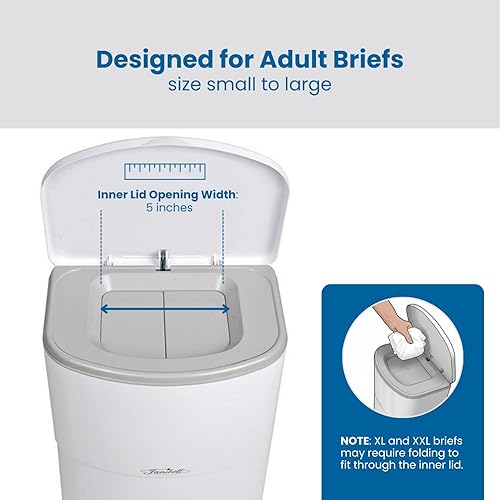 Miniatura 6 de Janibell Akord 330 - Sistema de cubo de pañales para adultos, capacidad para hasta 35 pañales para adultos por carga, 560 pañales por rollo de