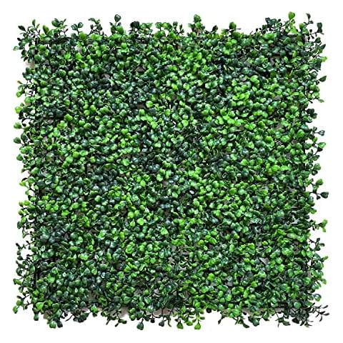 Lackingone 12PCS 20x20 inch Artificial Grass Wall Backdrop, Fake Green Plant Wall Decor, Faux Boxwood Hedge Privacy Screen, Greenery Living Wall Panels UV Protected for Indoor Outdoor Garden Fence Cover