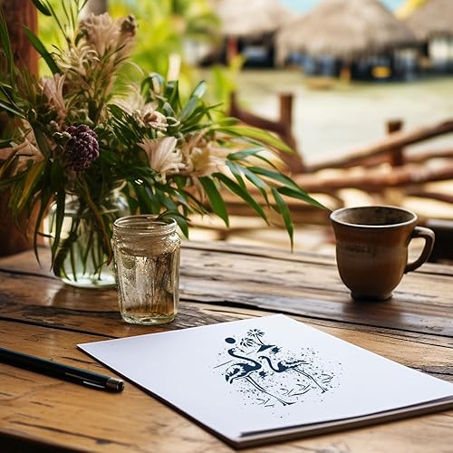 Miniatura 6 de Flamingo Sunset - Plantilla resistente reutilizable de hoja de plástico transparente de corte personalizado, suministros de bricolaje para