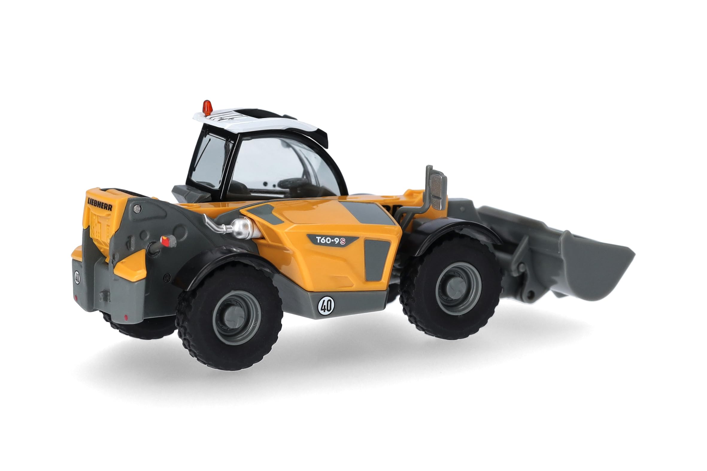 Herpa LKW Modell Liebherr Teleskoplader T60-9S Liebherr, Miniatur im Maßstab 1:87, Sammlerstück, Made in Germany, Kunststoff