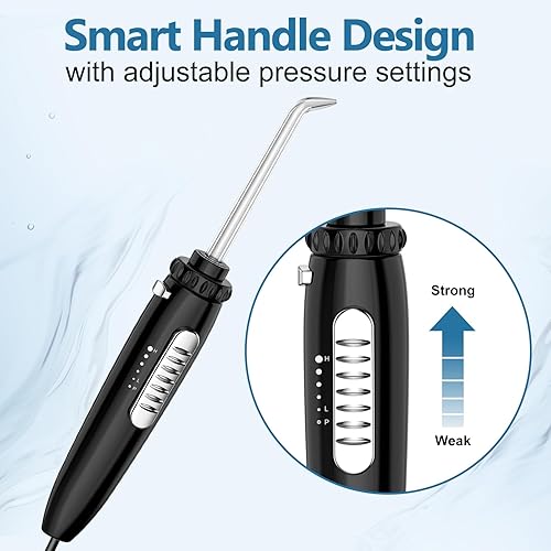 Miniatura 8 de Limpiador dental H2ofloss con agua diseño silencioso 50 dB con 12puntas multifunción de irrigador dental para la familia hf8whisper