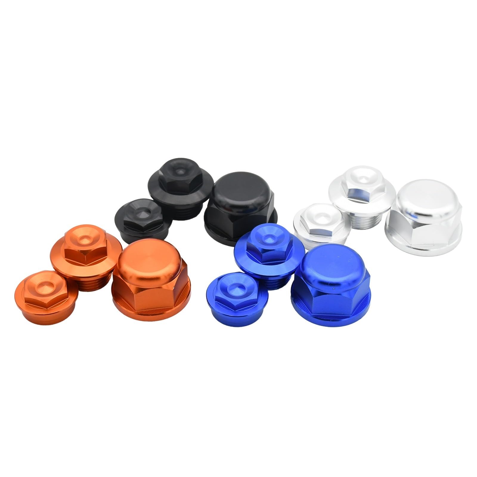 Bremsscheibenschutz Fit Für EXC EXCF XC XCF XCW SX SXF 85-530 2022 Vorderrad Kontermutter Bolzen Hintere Kettenspanner Radachse Mutter Cocer Bremsscheiben Abdeckungen(Orange Front Nut)