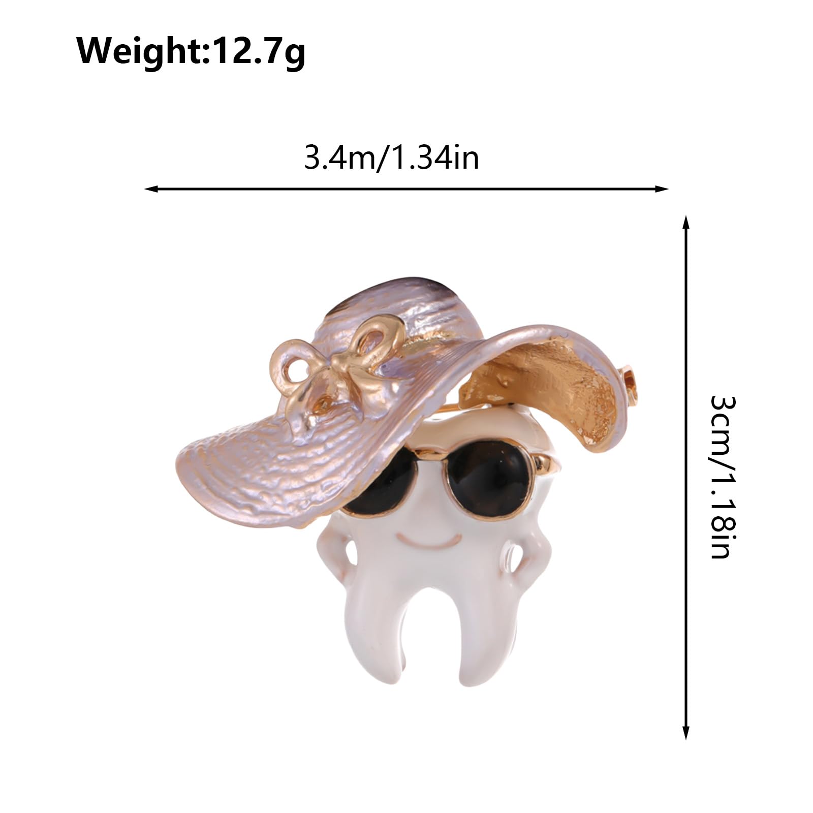 FAIRYGATE Gold Pin for Dress Brooch Crystal Pins Badge Enamel Lapel Brooches for Women Jewelry Decoration for Birthday Dating Party Anniversary UC31 — view 91