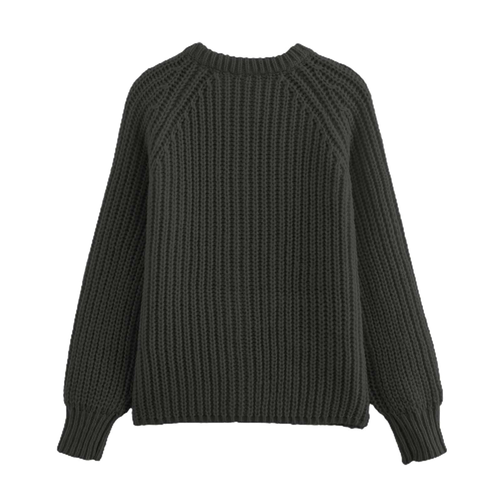 Generisch Feinstrickjacke Damen Einfarbige Strickjacke mit Langen Ärmeln und Knopfleiste für Damen Pulloverjacke für Herbst und Winter